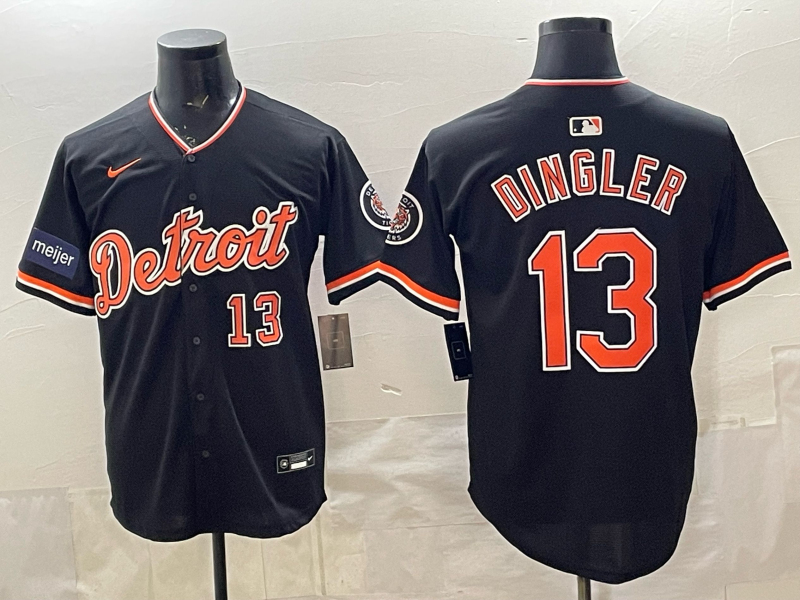 Men Detroit Tigers #13 Dingler black Nike 2026 MLB Jersey 0402002
